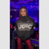 Sleek black UFC 313 Asphalt full-zip jacket for a sporty and stylish look.