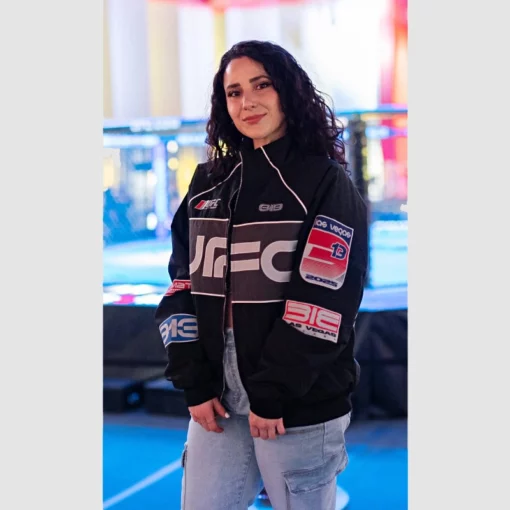 Lightweight and breathable UFC 313 full-zip jacket designed for ultimate comfort.