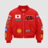Iconic red bomber jacket with bold graphics, capturing the essence of Akira’s dystopian world.