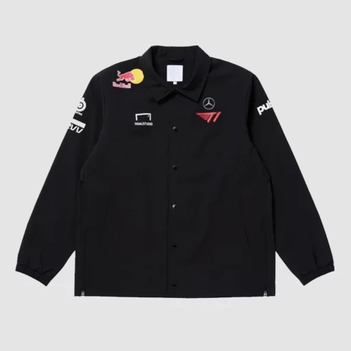 Official T1 uniform jacket in bold black.