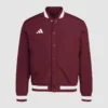 Maroon Coaches bomber jacket by Adidas with subtle branding.