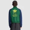 Collaborative track top in green from Adidas & Brain Dead.
