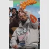 Grey hoodie with Hot Moms slogan, worn by Drake.