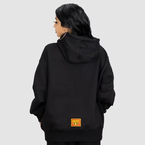 FB County Old School hoodie with ribbed cuffs and hem.