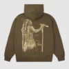 Brown pullover hoodie with 