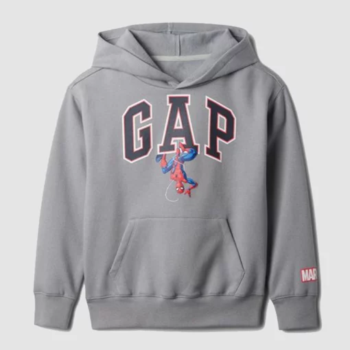 Comfortable Marvel hoodie by Gap with Spider-Man emblem.