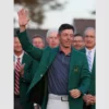 Tailored green blazer jacket honoring Rory McIlroy’s Masters moment.