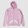 Oversized Pink hoodie with zip-up style and Kill Crew branding.