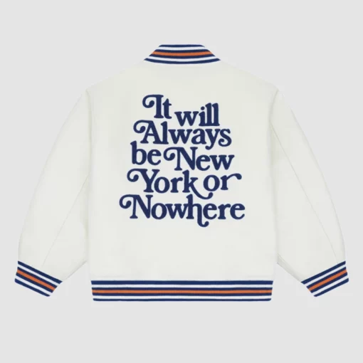 Fashion-forward varsity from Nyon x NY Mets drop.