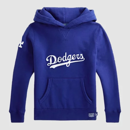 Premium Ralph Lauren hoodie featuring LA Dodgers branding.