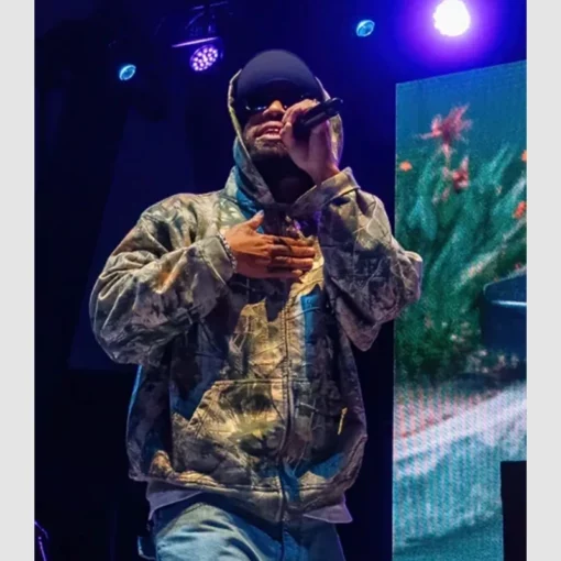 2025 Larry June camo print organic cotton hoodie