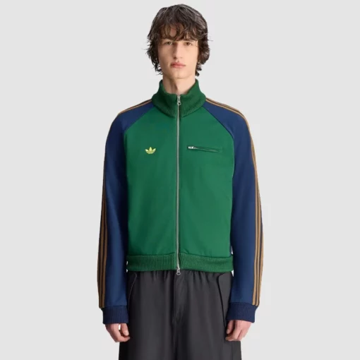 Green track jacket by Adidas Originals x Brain Dead.