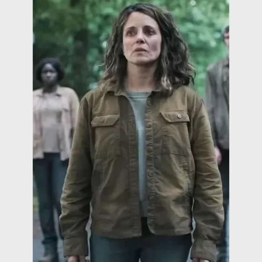 Brown field-style jacket worn by Alanna Ubach in TLOU