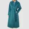 Anna Kendrick teal coat from Another Simple Favor 2025