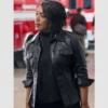 9-1-1 S08 black leather coat Angela Bassett character