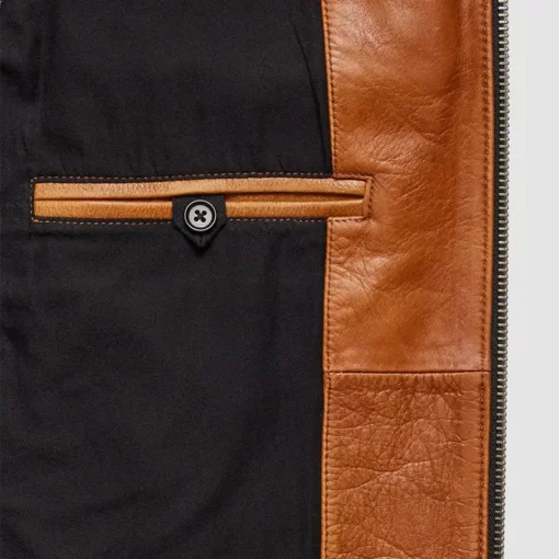 Rugged brown leather jacket inspired by Found’s Season 2