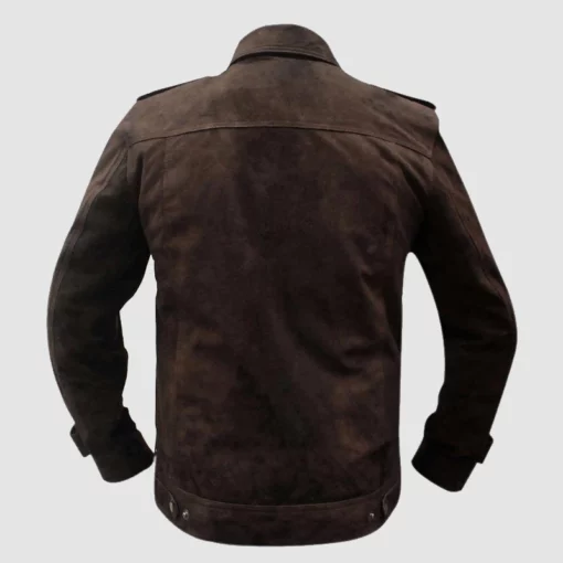 John Lennon-inspired brown suede jacket from The Beatles' Rubber Soul era