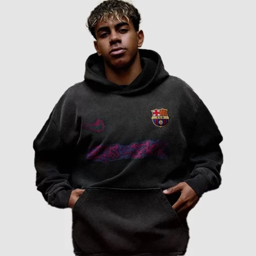 Travis Scott Cactus Jack black Barcelona hoodie fleece