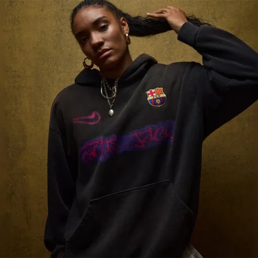 Black fleece hoodie from Travis Scott x Cactus Jack collab
