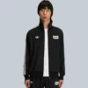 open style of zipper and collar on Adidas x Oasis Black Track Jacket