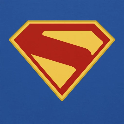 Pullover hoodie featuring iconic Superman S emblem from new movie