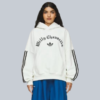 Off-white Adidas hoodie in fleece with oversized silhouette by Willy Chavarria.